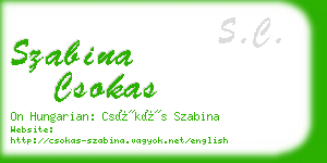 szabina csokas business card